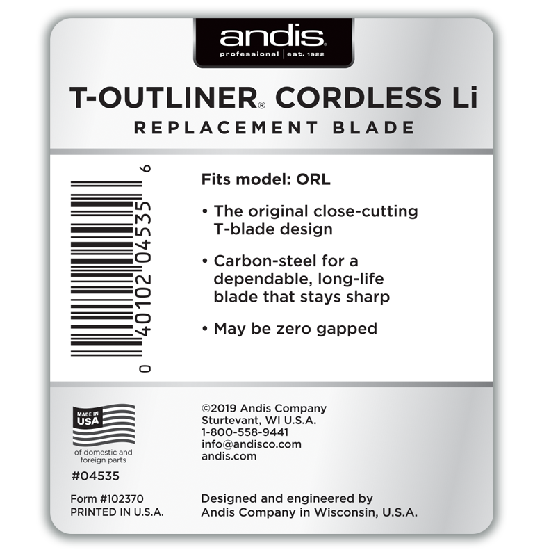 andis cordless t outliner parts