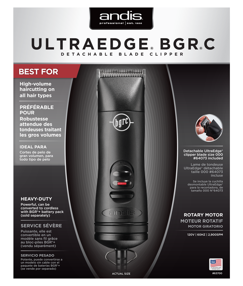 andis 63700 bgrc hair clipper with detachable blade