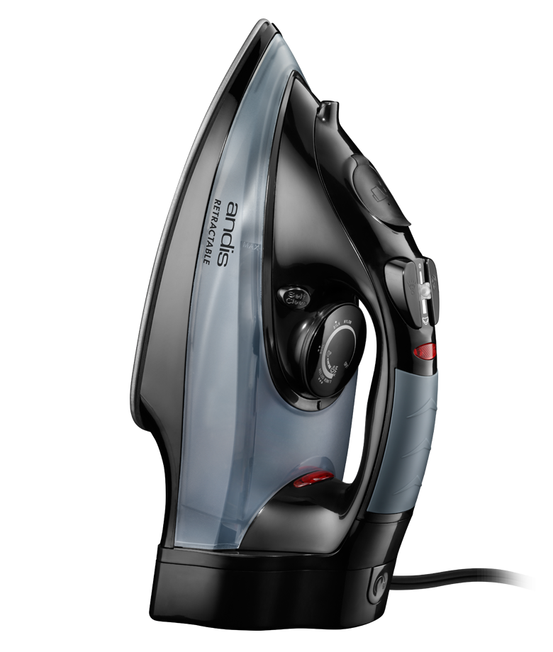 Retractable Cord Steam Iron Black/Chrome